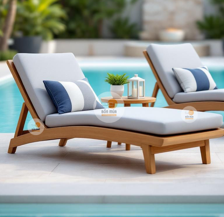 Nệm ghế nằm hồ bơi 180x65x5cm - NGHB01 2 Nệm ghế nằm hồ bơi