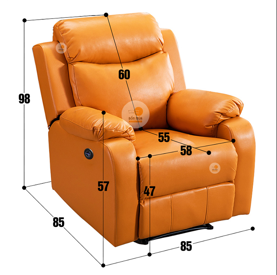 Ghế sofa thư giãn chỉnh điện - GSTG01 2 Ghế sofa chỉnh điện thư giãn