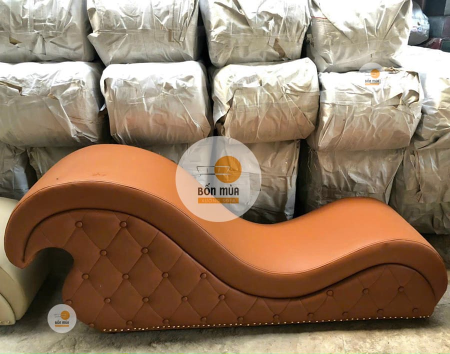 Ghế sofa tình yêu - GTY01 2 Ghế sofa tình yêu màu bò
