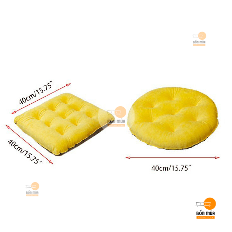 Nệm ngồi bệt vải nhung phối 2 màu - NNB06 4 Nệm ngồi bệt vải nhung phối 2 màu - NNB06 - Ảnh 4