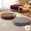 Nệm ngồi bệt hình tròn, nệm ngồi thiền thêu hoa sen - NNBT05 3 nem ngoi thien theu hoa sen