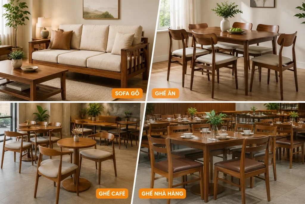 Làm Đệm Ghế Gỗ 11 Các mẫu đệm ghế gỗ được khách hàng lựa chọn nhiều tại Xưởng Sofa 4 Mùa.