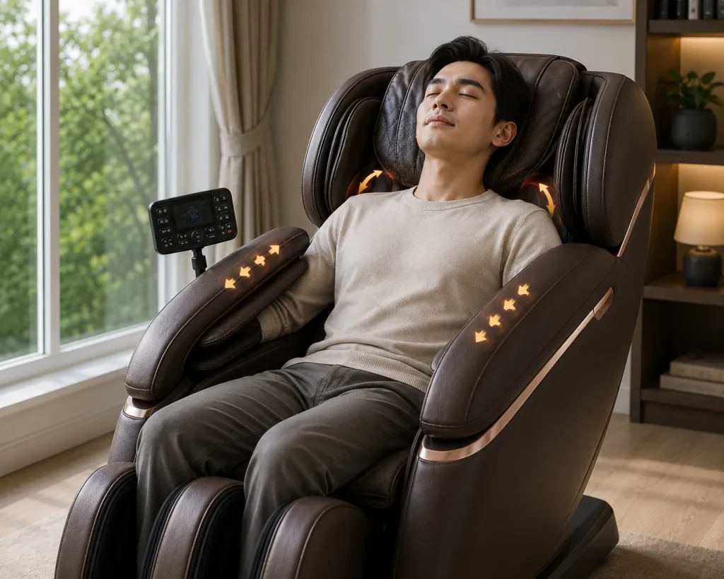 Mồ hôi và bụi bẩn tích tụ khiến da ghế massage nhanh xuống cấp