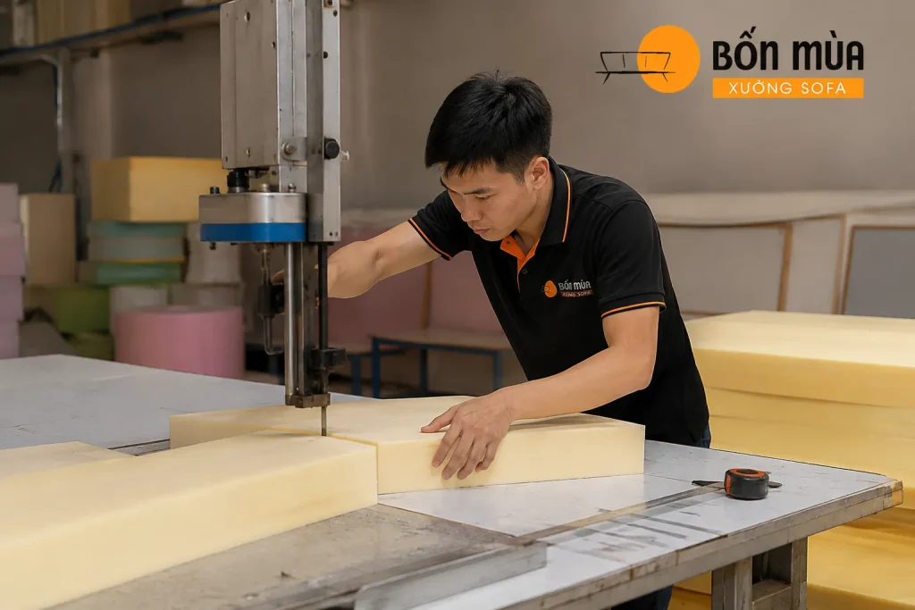 Xương sofa bốn mùa với đội ngủ thợ nhiều năm kinh nghiệm trong lĩnh vự bọc và sửa chữa sofa