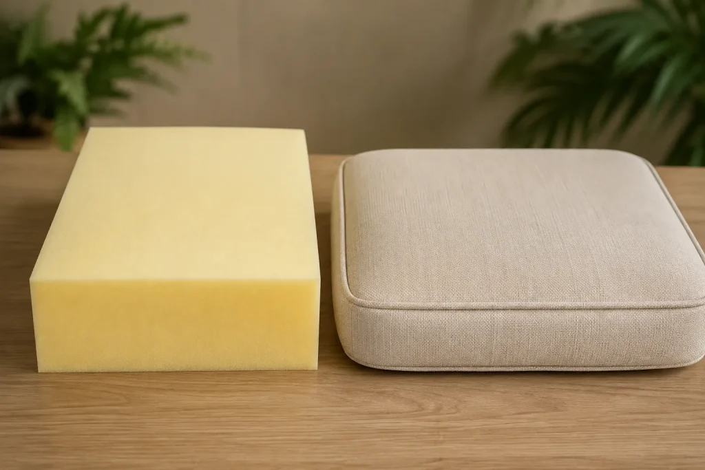 Mẫu Mút Sofa Đẹp, Bền, Êm Ái | Các Loại Mút Sofa Phổ Biến 15 Mút D40 được sử dụng làm đệm ngồi sofa nhờ khả năng nâng đỡ và tạo cảm giác ngồi chắc chắn.