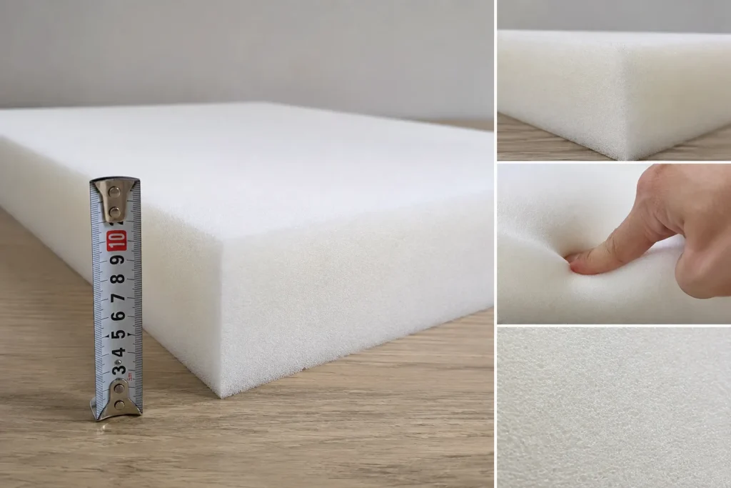 Mẫu Mút Sofa Đẹp, Bền, Êm Ái | Các Loại Mút Sofa Phổ Biến 14 Mẫu mút sofa K35 được lựa chọn cho những thiết kế cần sự cân bằng giữa độ êm và khả năng nâng đỡ.