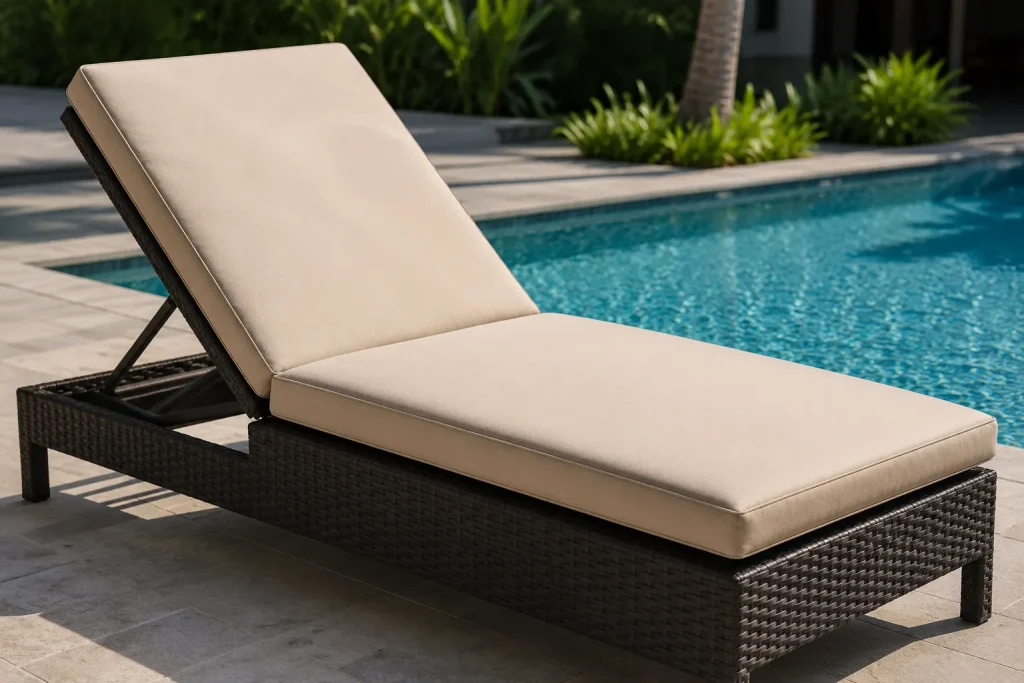 Làm Đệm Ghế Hồ Bơi Đẹp, Bền, Chống Nắng – Đặt May Theo Kích Thước 13 Đệm ghế hồ bơi được thiết kế và may theo kích thước thực tế của từng mẫu ghế.