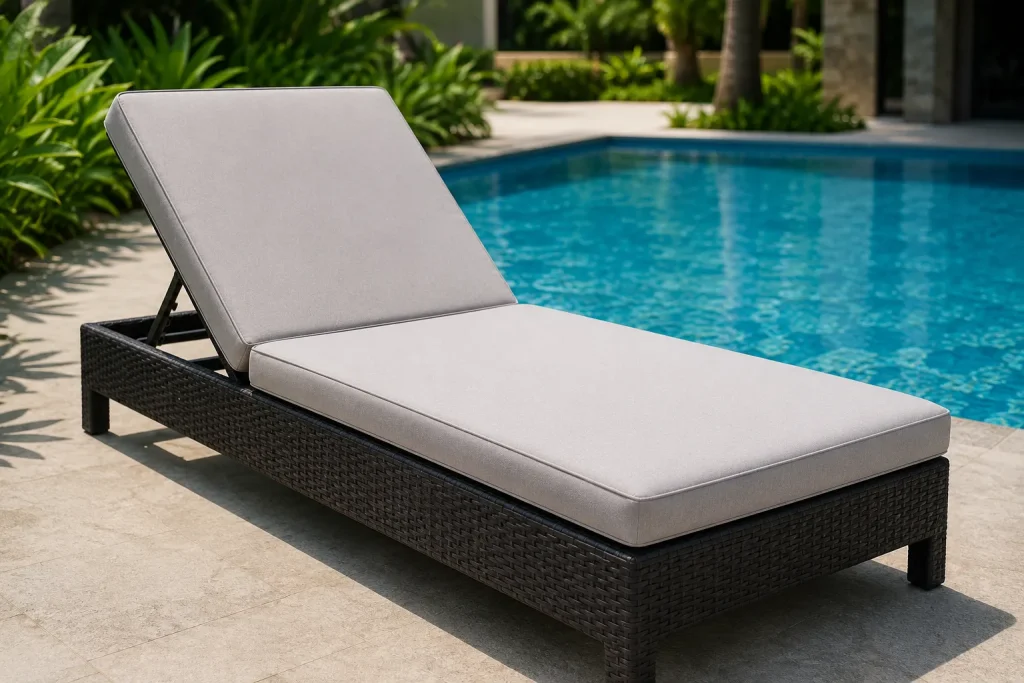Làm Đệm Ghế Hồ Bơi Đẹp, Bền, Chống Nắng – Đặt May Theo Kích Thước 17 Đệm ghế hồ bơi có tựa lưng giúp tăng sự thoải mái khi ngồi và thư giãn