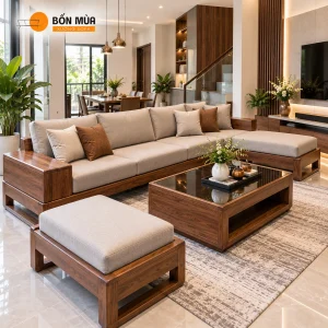 sofa go nha pho hien dai sang trong